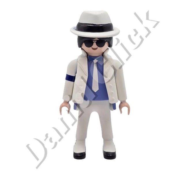 Playmobil Michael Jackson Custom Traje Blanco