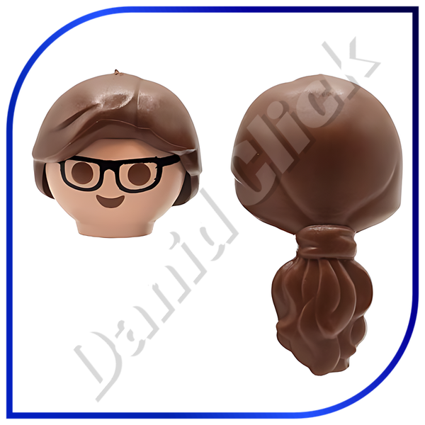 Playmobil Cabeza con Gafas y pelo