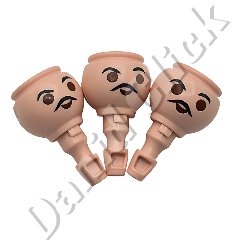 Playmobil Cabezas con bigote x 3 uds