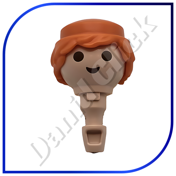 Cabeza con Pelo Pelirrojo