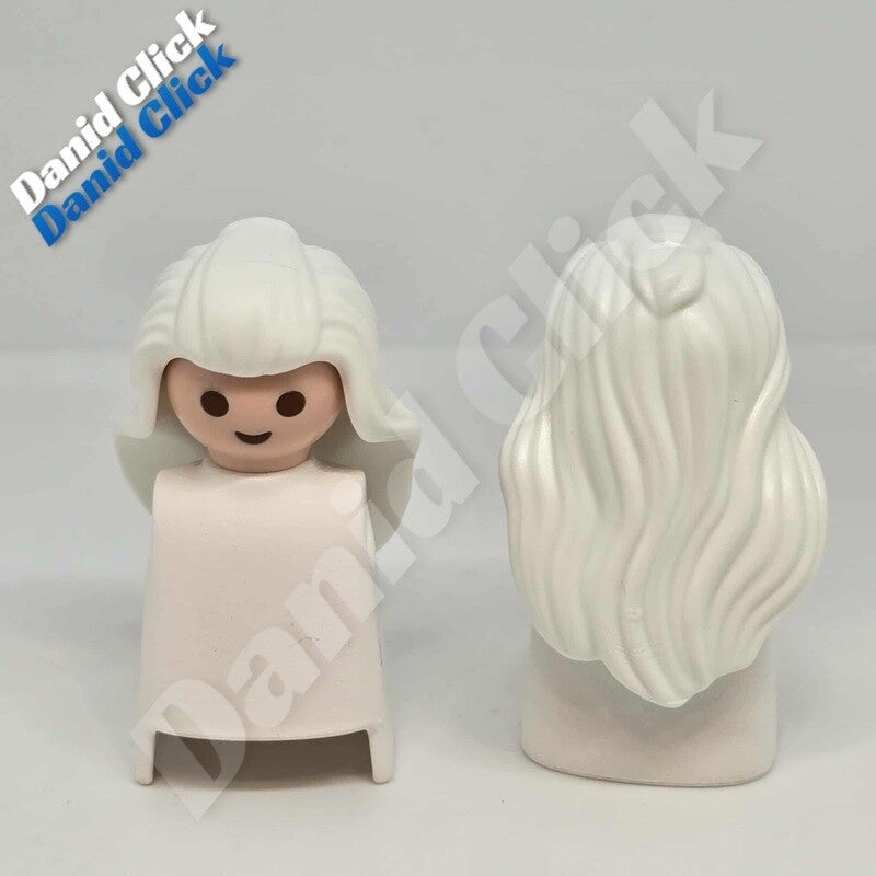 Playmobil Peluca Larga Blanca 1 ud.