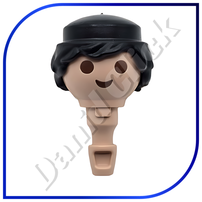 Cabeza con Pelo Negro
