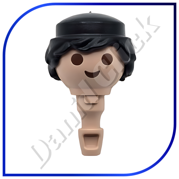 Cabeza con Pelo Negro