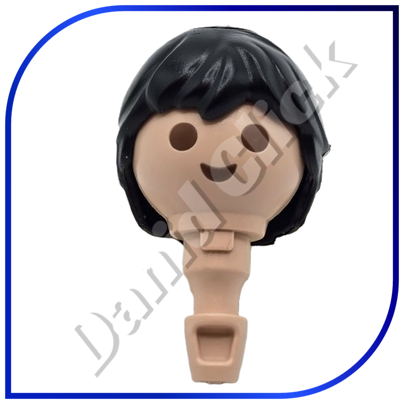 Cabeza con Pelo Negro