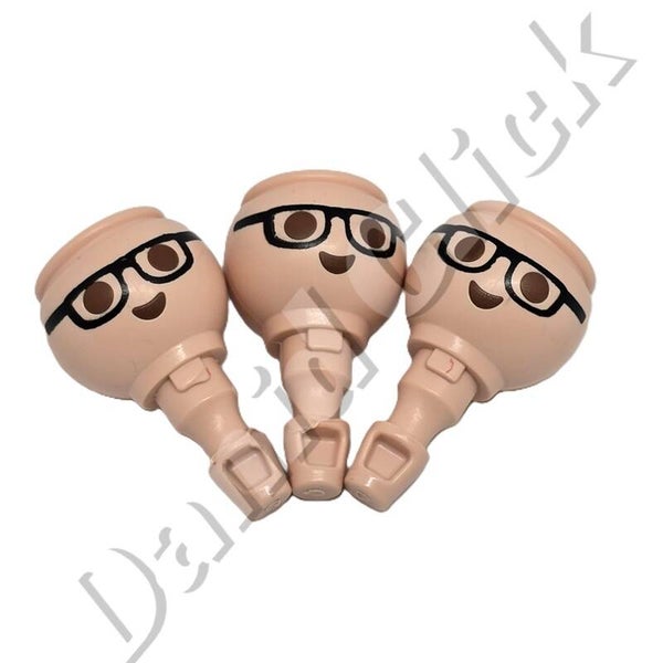 Playmobil Cabezas con gafas x 3 uds.