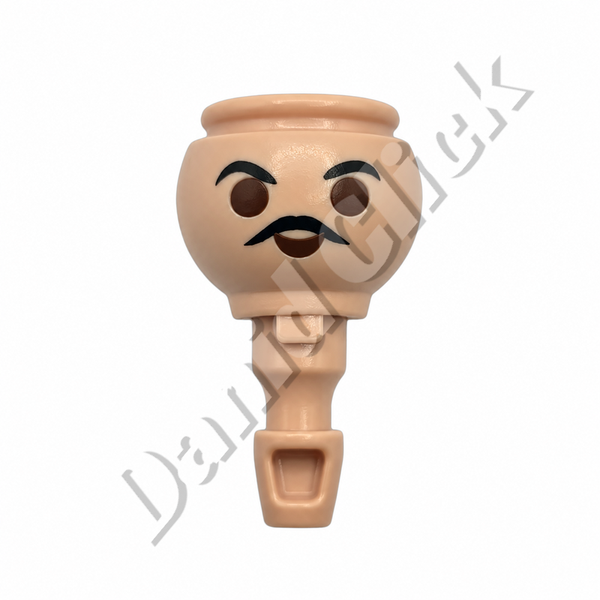 Cabeza con Bigote y Cejas