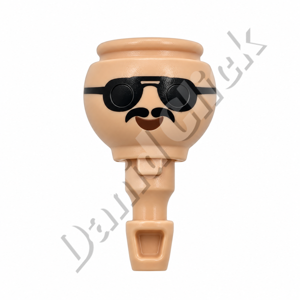 Cabeza con Gafas de Sol y Bigote
