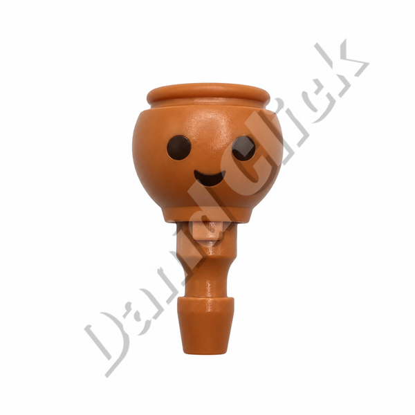 Cabeza Marrón Claro con Sonrisa