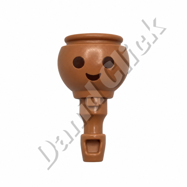 Cabeza Marrón con Sonrisa