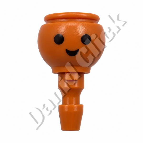 Cabeza Naranja con Sonrisa