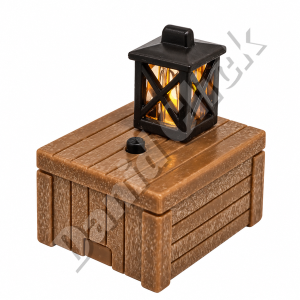 Caja de Madera con Farol