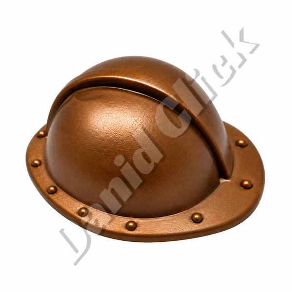 Casco Medieval Ala Ancha Bronce