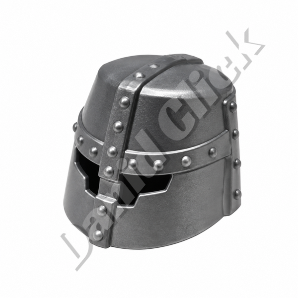 Casco Medieval Cerrado Gris