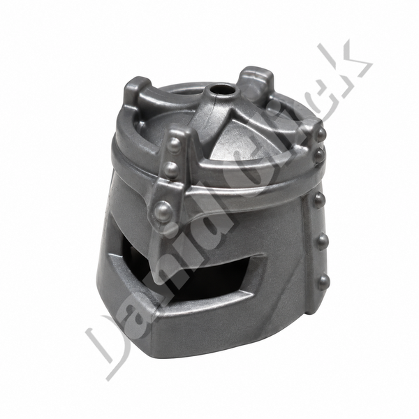 Casco Medieval con Visor Gris