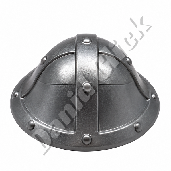 Casco Medieval Redondeado Gris