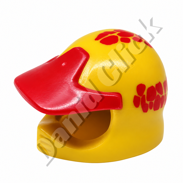 Casco de Moto Amarillo y Rojo