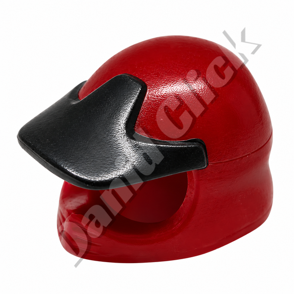 Casco de Moto Rojo y Negro