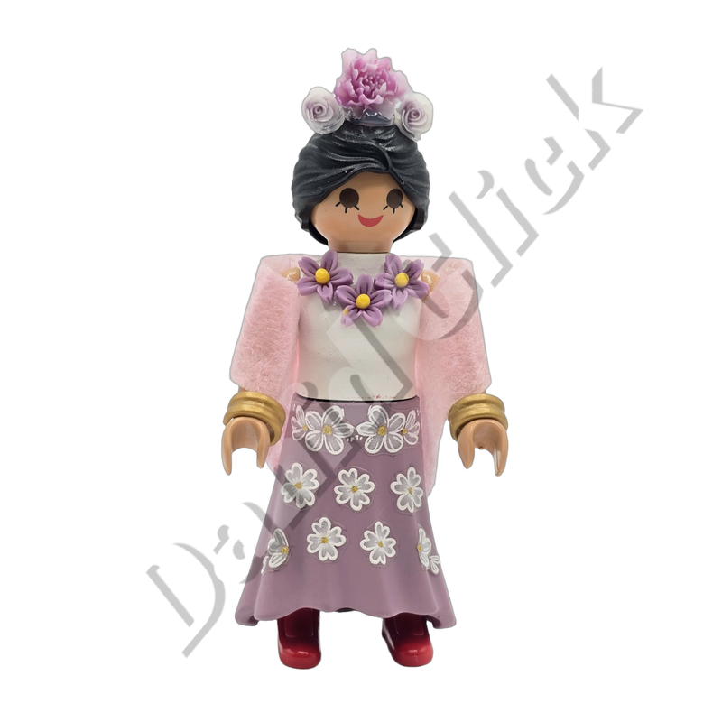 Frida Kahlo Vestido Lila y Rosa