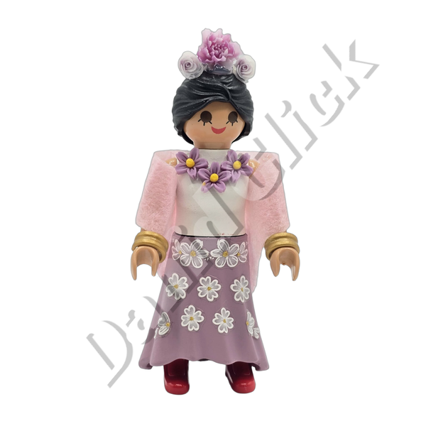 Frida Kahlo Vestido Lila y Rosa