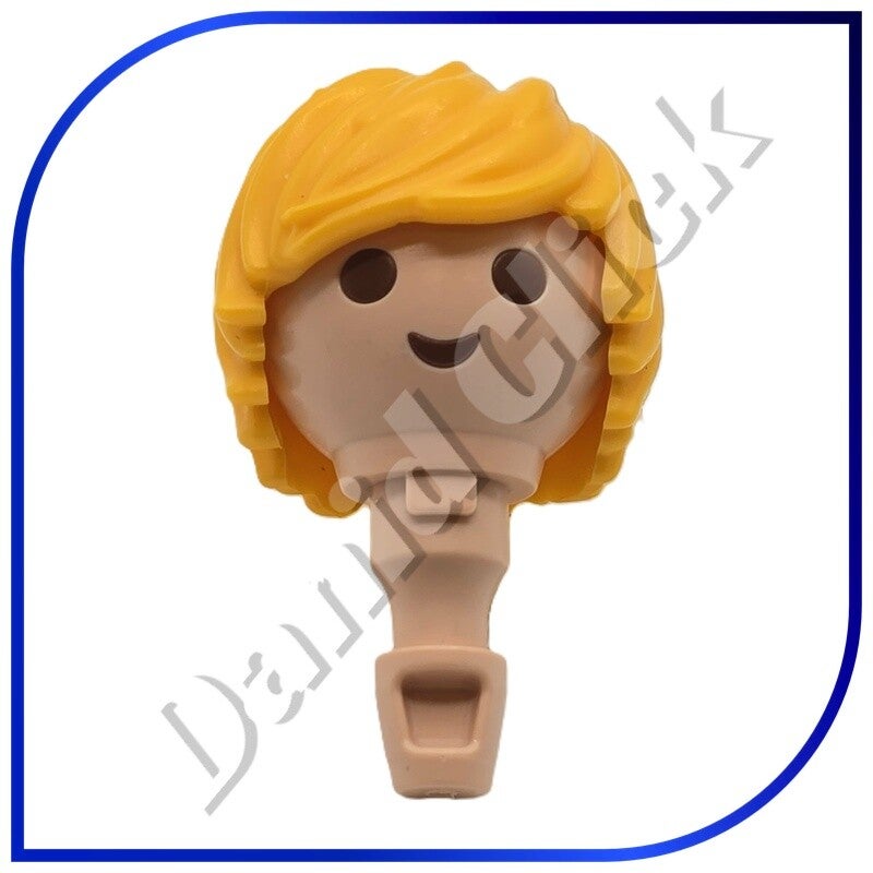 Cabeza con Pelo Rubio Largo