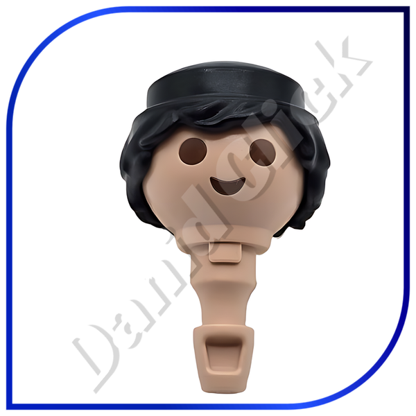 Cabeza con Pelo Negro