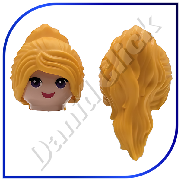 Cabeza con Pelo Rubio