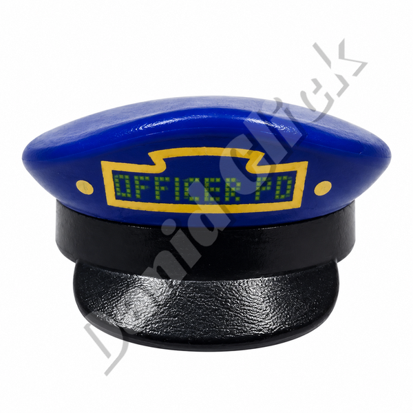 Gorra de Policía Azul y Negra