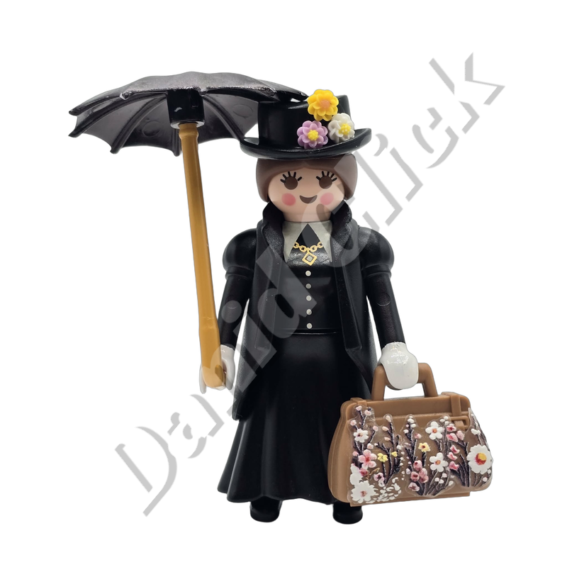 Mary Poppins con Paraguas y Bolso