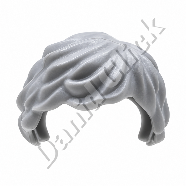 Peluca Larga Peinada hacia Delante Gris