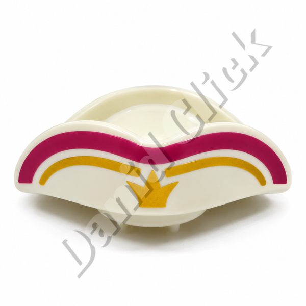 Sombrero Blanco Rosa y Dorado