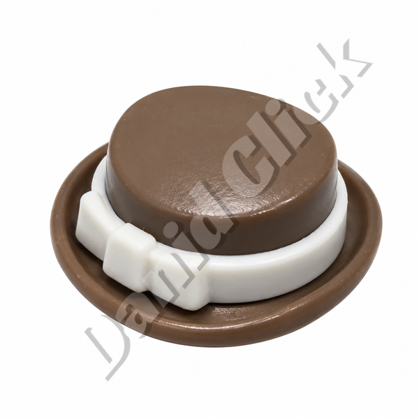 Sombrero Bajo Marrón con Lazo Blanco