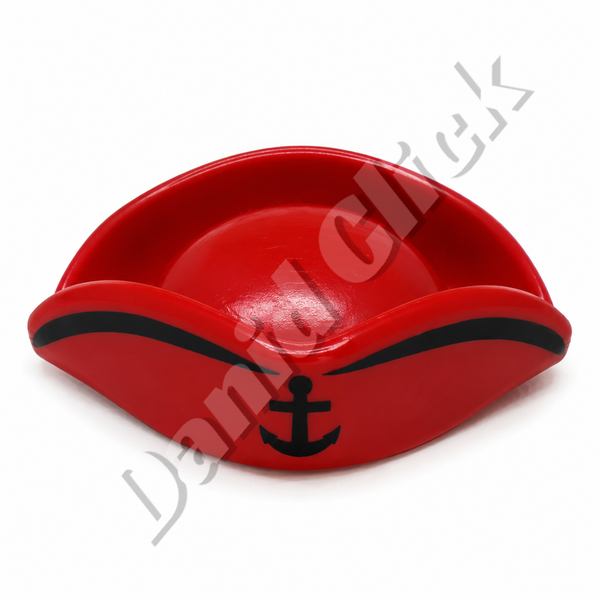 Sombrero Pirata Rojo con Ancla