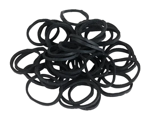 Elastiekjes rubber zwart