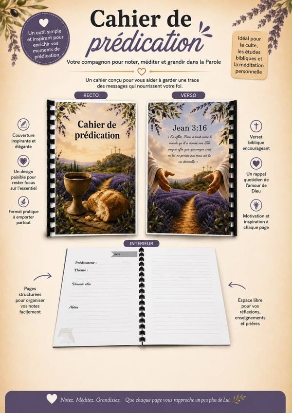 Cahier de notes prédication