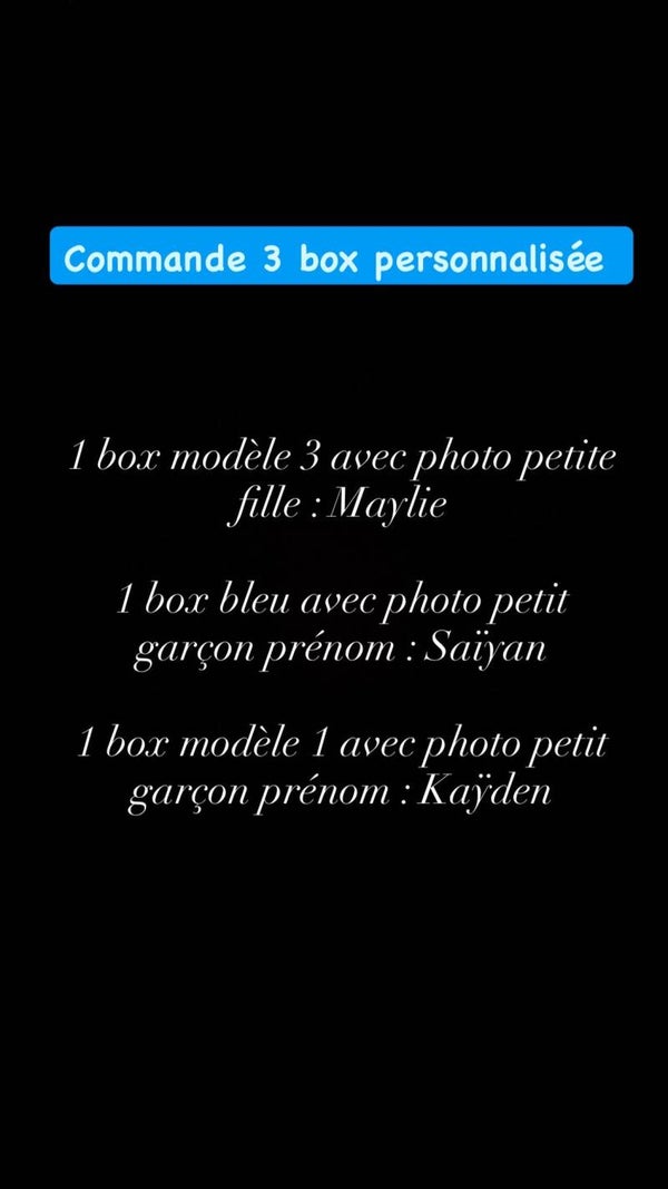 3 boxes personnalisées
