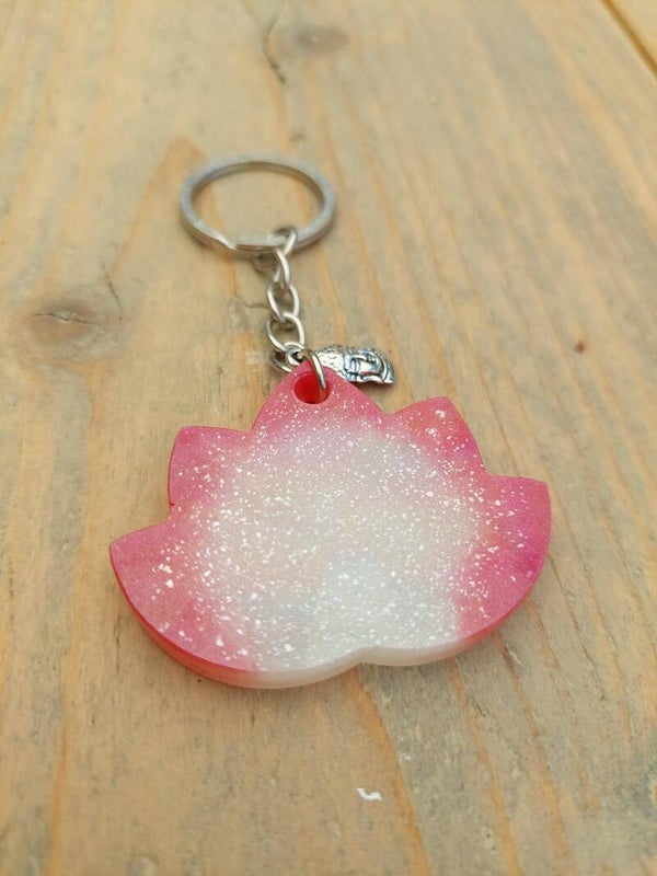 Pink parelmoer met holografisch effect