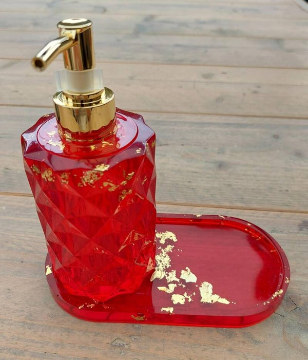 Zeepset rood en goud