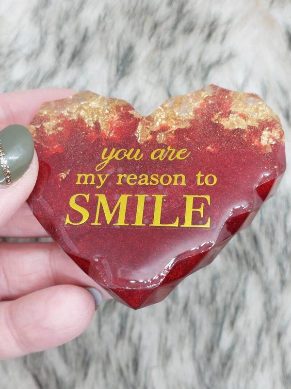 Decoratieve onderzetter 'You are the reason'