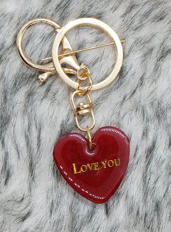 Sleutelhanger hartje 'Love you'