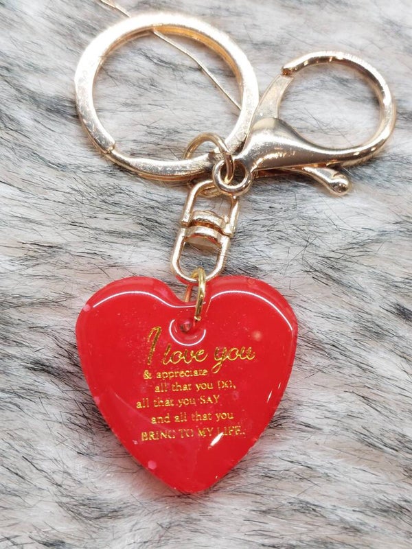 Sleutelhanger hartje 'I love you'