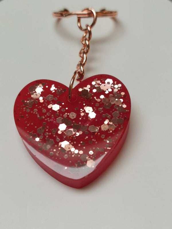 Magenta met rosegoldglitter