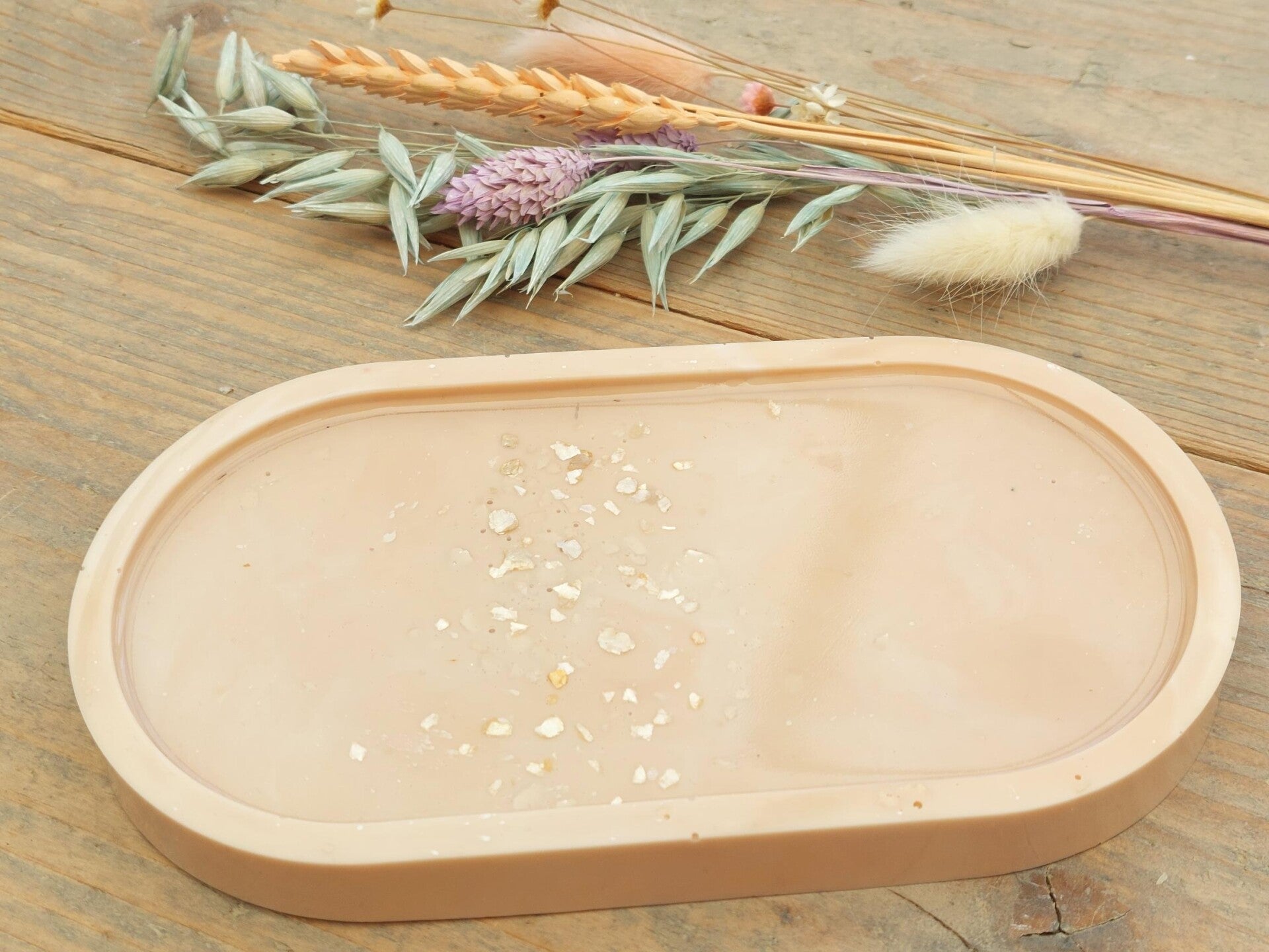 Ovaal schaaltje beige