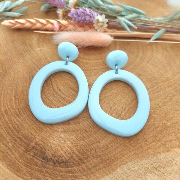 Oorstekers JOY lichtblauw