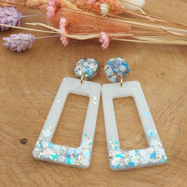 Oorstekers PIXIE Pearly Blue