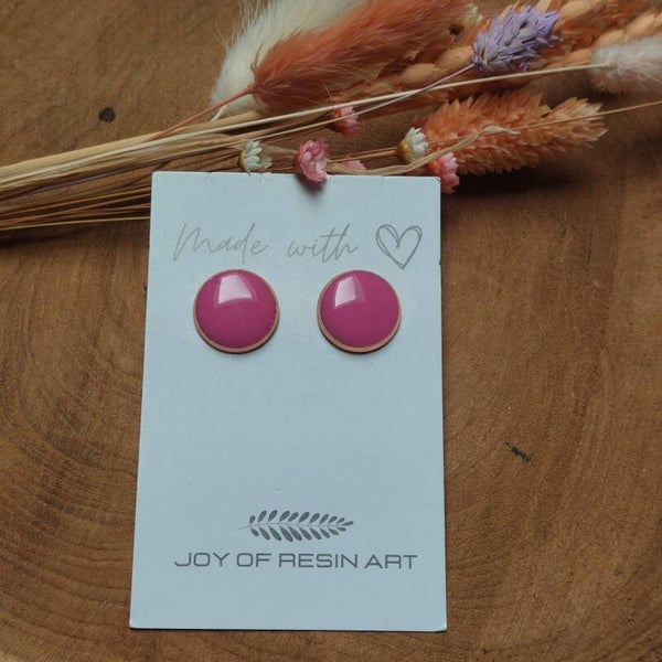 Oorstekers DOTTI rosegold/bubblegum