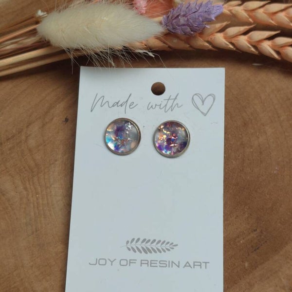 Oorstekers DOTTI zilver/fairy