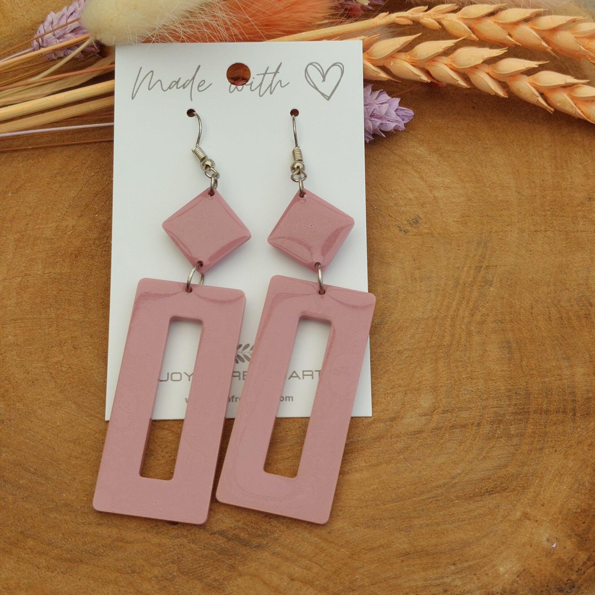 Oorhangers LOUX Terracotta Pink