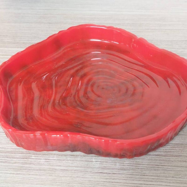 Schaaltje BOOMSTAM gemarmerd rood