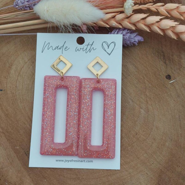 Oorstekers LOUX Moonbeam Pink