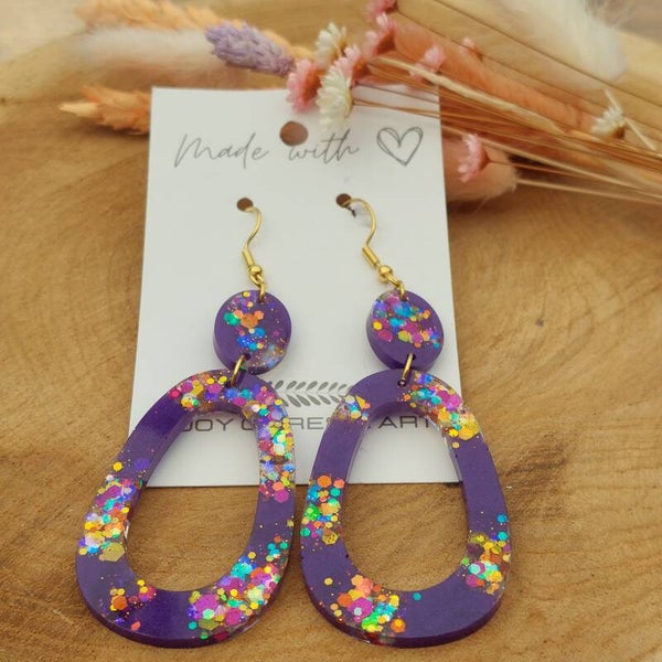 Oorhangers MAE Purple Disco I